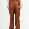 [KEYPU] SS 22 WIDE C CURVE PANTS BROWN