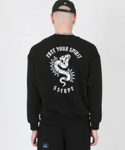 [SSERPE] SS 22 Tattoo Snake Sweatshirts Black Best Sellers