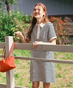 Best Sellers [ANEDIT] Summer 22 Stripe Collar Dress_NV