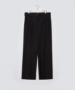 [DWSCOMPANY] SS 22 Belted Wide Slacks(Black)