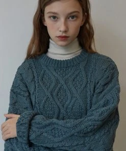 [JOORTI] SS 22 J875 Twisted Over Fit Knit (blue) Best Sellers