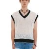 [LECYTO] Summer 22 V-NECK SMOCK PUNCHING VEST_(WHITE) Best Sellers