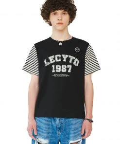 [LECYTO] Summer 22 BIKER CRACK LOGO T-SHIRT_(BLACK) Best Sellers