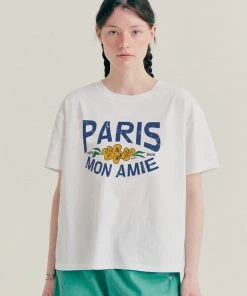 [BENSIMON] Summer 22 VINTAGE LOGO HALF SLEEVE - WHITE Best Sellers