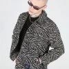[SSERPE] SS 22 Zebra Trucker Jacket Black