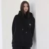 [SEARCH410] SS 22 PK Embo Oversized Fit Hoodie Black