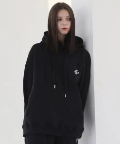 [SEARCH410] SS 22 PK Embo Oversized Fit Hoodie Black