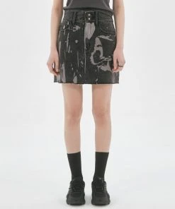 Best Sellers [NASTY FANCY CLUB] SS 22 VLINDER MINI SKIRT (BLACK)_F22QD313