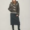 [LARTIGENT] Winter 21 CUTTING LONG SKIRT(KHAKI)