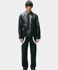 [ADD] SS 22 COZY AIR CROP JACKET GLOSSY BLACK