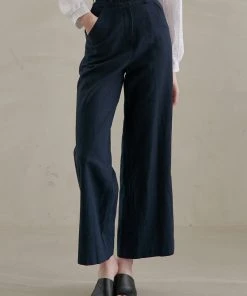 Best Sellers [JOORTI] SS 22 J979 Linen Wide Pants (navy)