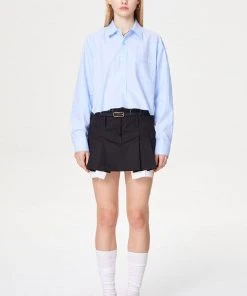 Best Sellers [OUTXO] Summer 22 LUNA SHIRT SKYBLUE