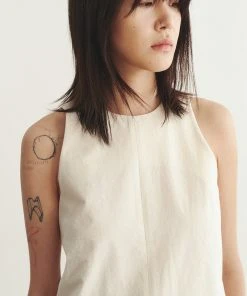 [REPOS] SS 22 FLAT SLEEVELESS DRESS (IVORY) Best Sellers