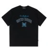 [DUCKDIVE] Summer 22 Vintage Patch Wave T-shirt Black Best Sellers