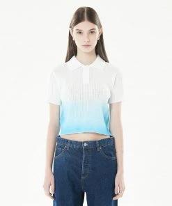 Best Sellers [LARTIGENT] Summer 22 GRADATION COLLAR KNIT(IVORY)