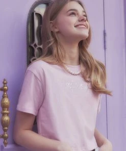 [MOONFAIRY] SS 22 FAIRY GLITTER CROP TEE-PINK Best Sellers