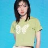[NASTY FANCY CLUB] Summer 22 CLASSIC LOGO CROP TEE (GREEN)_F22QB452 Best Sellers