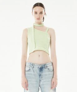 [LARTIGENT] Summer 22 TERRY SLEEVELESS(LIGHT GREEN) Best Sellers