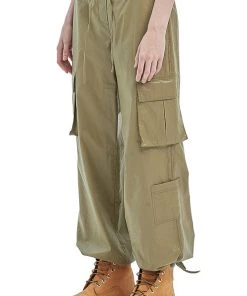 [CRANK] Summer 22 COTTON WAX CARGO WIDE PANTS_KH