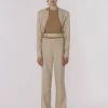 [MINASONG] SS 22 CUT OUT WAIST TROUSER - BUTTER