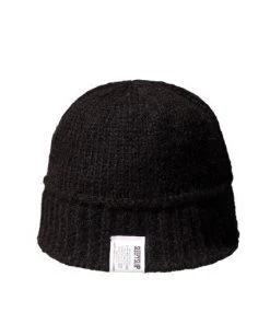 [SLEEPY SLIP] Seasonless ALPACA KNIT BLACK BUCKET HAT