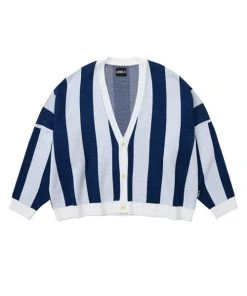 [AJO BY AJO] SS 22 Stripe Oversized Cardigan [Blue]