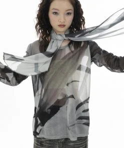 [RURU] SS 22 LILY SCARF&LONG SLEEVES SET [BLACK] Best Sellers