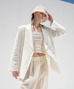 UNORMAL [UNUSUALNORMAL] SS 22 PORTER LINEN JACKET _ IVORY Best Sellers