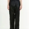 [KEYPU] SS 22 WIDE C CURVE PANTS BLACK Best Sellers