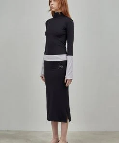 Best Sellers [REHEAT] SS 22 LONG SLEEVE WARMER TOP & SKIRT_NAVY