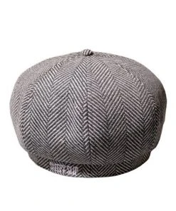 [SLEEPY SLIP] Seasonless BD HERRINGBONE GRAY NEWSBOY CAP Best Sellers
