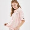 Best Sellers [NASTY FANCY CLUB] SS 22 COZY TERRY COLLAR TEE (LIGHT PINK)_F22QB433