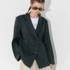 UNORMAL [UNUSUALNORMAL] SS 22 PORTER LINEN JACKET _ TURQUOISE