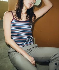 HOKUSPOKUS Best Sellers [HOKUS POKUS] SS 22 Terry Stripe Sleeveless / Brown