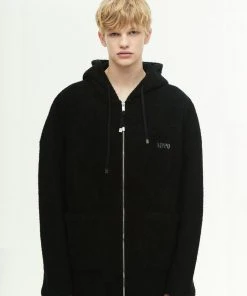 [KEYPU] SS 22 OVER HOOD ZIP BLACK Best Sellers