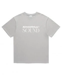 [ALMOSTBLUE] Summer 22 ALMOSTBLUE SOUND LOGO T-SHIRT - GRAY Best Sellers