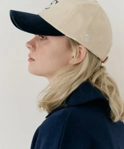 [ROCCI ROCCI] SS 22 RCC Corduroy Ball Cap [CREAM NAVY] Best Sellers