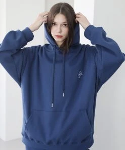 [SEARCH410] SS 22 PK Embo Oversized Fit Hoodie Navy Best Sellers