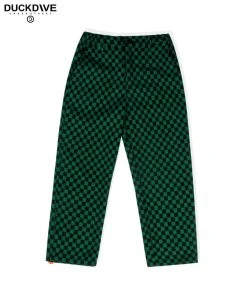 Best Sellers [DUCKDIVE] SS 22 Checkerboard Pants GREEN