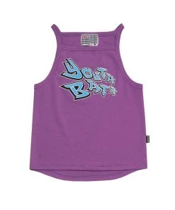 Best Sellers [YOUTHBATH] Summer 22 Ruff Logo Crop Top_PURPLE