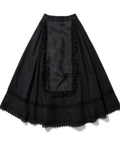 [BAQUEMIN] Seasonless APRON-PYESEUL SKIRT (BLACK)