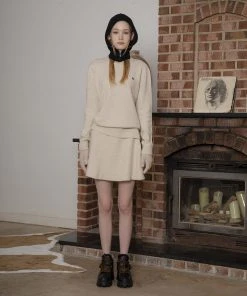 Best Sellers [MAUSOLEUM] SS 22 Cashmere Blended Back Hole Knit Top - Ivory