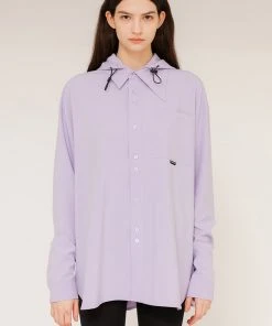 Best Sellers [ANOTHER YOUTH] SS 22 Logo Hood Shirts - Light Purple