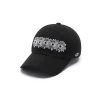 Best Sellers [ILLEDIT] Seasonless FLOWER ARTWORK BALLCAP BLACK