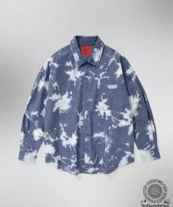 [CONECTX] SS 22 Hand Bleached Oversized Denim Shirt (light Ver.) Best Sellers
