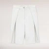 [SPARKLING PIECE] SS 22 FAUX LEATHER BERMUDA PANTS