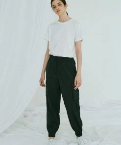 [MAKEATOAST] SS 22 DRAW STRING CARGO JOGGER PANTS BLACK