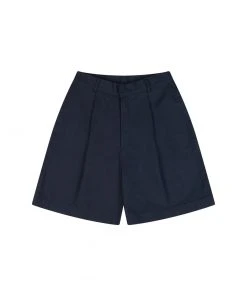 [HARDCORE HAPPINESS] SS 22 PINTUCK BERMUDA PANTS Navy Best Sellers