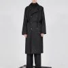 [FLARE] SS 22 Oversized Raglan Trench Coat - Black (FL-020)