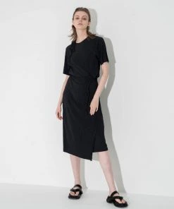 UNORMAL [UNUSUALNORMAL] SS 22 LOY WRAP DRESS _ BLACK Best Sellers